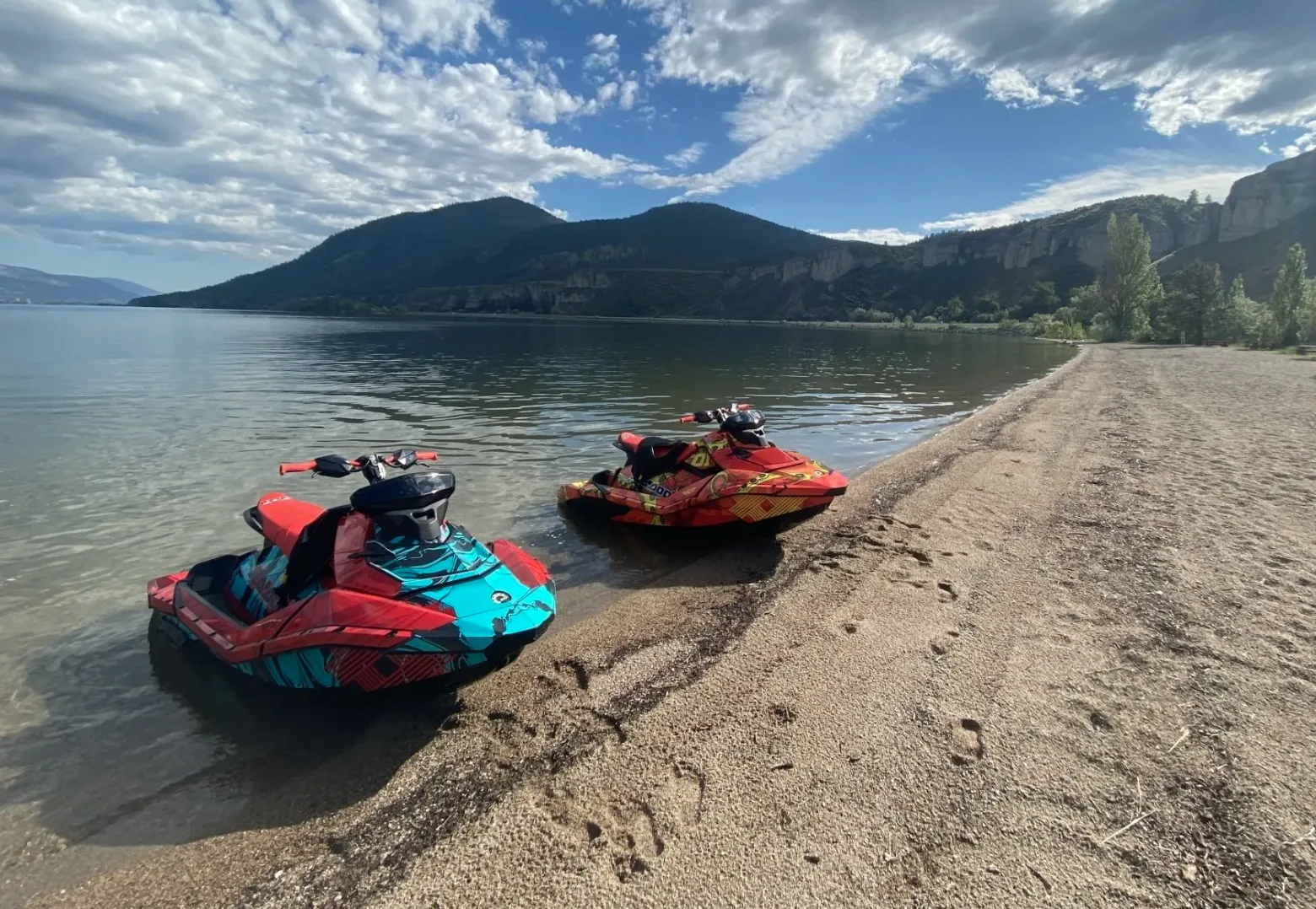Jet skiing on Okanagan Lake