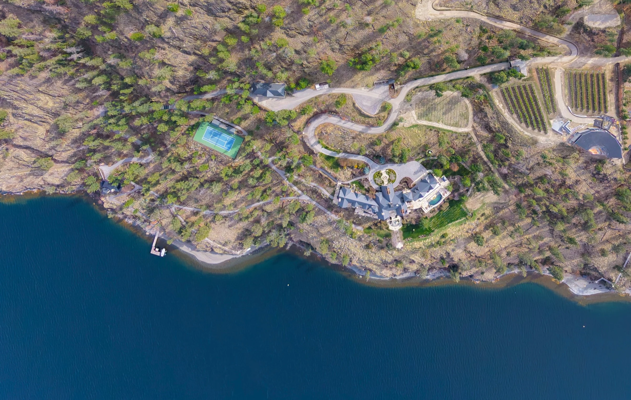 Château Okanagan aerial estate map