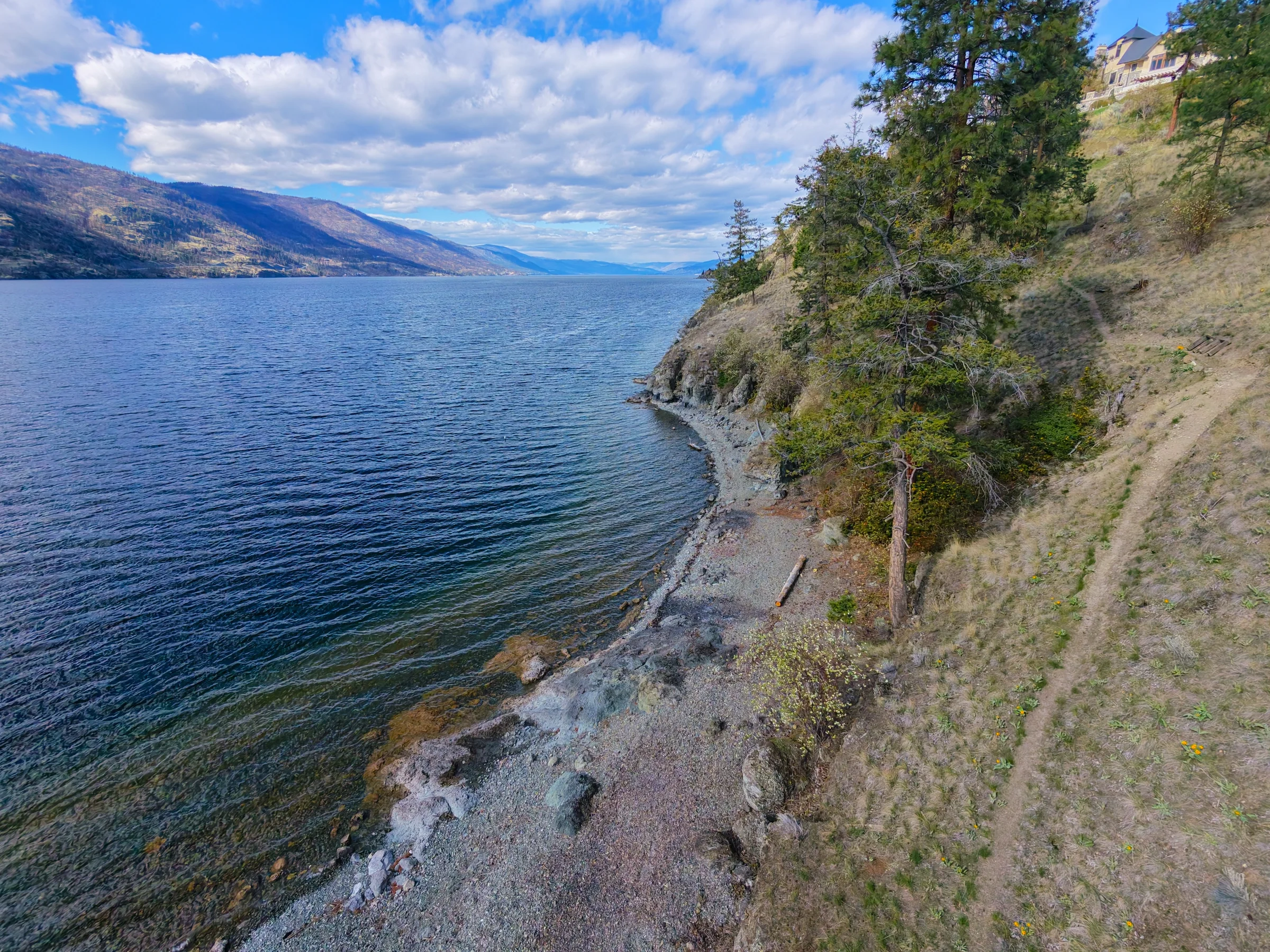 Hike to the private beach at Château Okanagan