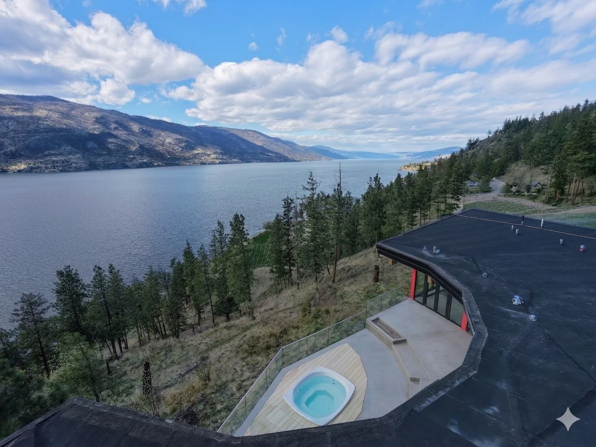 Estate Villa hot tub at Château Okanagan